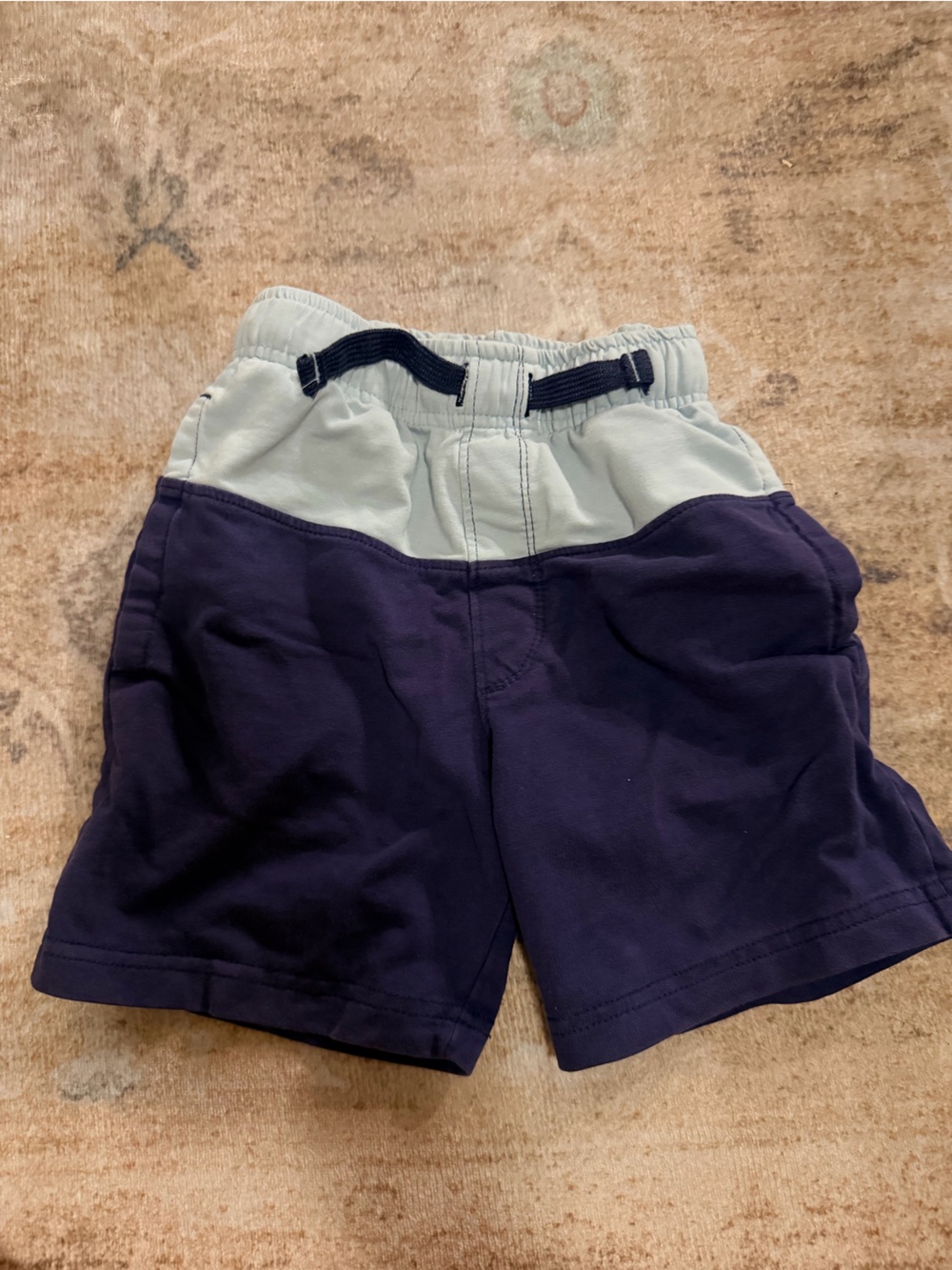 Tommy Bahama Navy and Light Gray-Green Colorblock Kids Pull-On Shorts